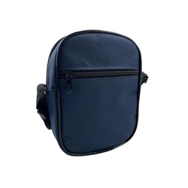 Imagem de Shoulder Bag Mini Bolsa Tiracolo Pochete Transversal Alça de Ombro Necessaire Unissex (Azul Marinho)