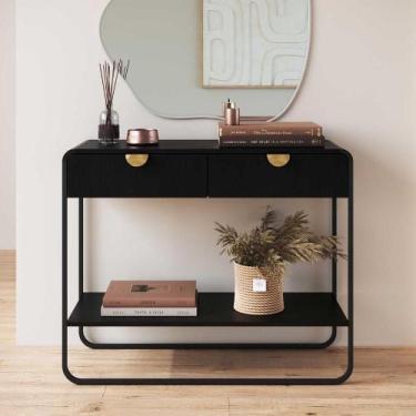 Imagem de Aparador Sala com Gavetas 100cm Prateleira e Pés em Metal - Artesano S