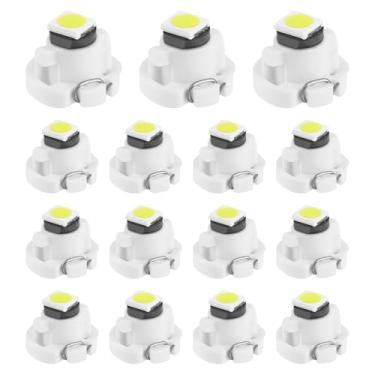 Imagem de TNJPSEK Pacote com 15 lâmpadas de painel LED T3, base de 8 mm 3030 SMD LED conjunto de luz de instrumento de substituição para painel de aquecedor HVAC AC automotivo medidor de mudança de mudança de