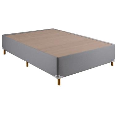 Imagem de Base Box Tiradentes Casal em Linho 28x188x138 Colchominas Cor Cinza