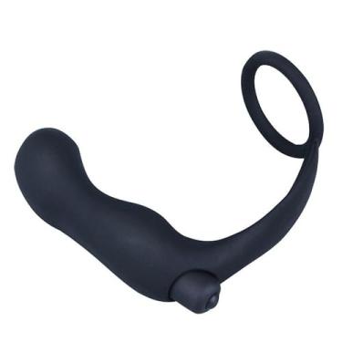 Imagem de Vibrador Anal Masculino e Feminino Prazer Casal Ponto G Estimulador Sexual 10 vibrações Dilatador com Anel Peniano Brinquedos Sexuais Adulto Massageador