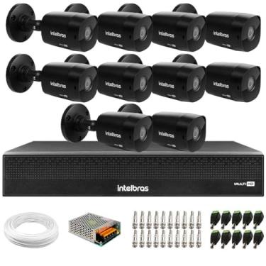 Imagem de Kit 10 Câmeras Intelbras VHD 1230 B Full HD 1080p Bullet Black G7 Visão Noturna 30m IP67 + Dvr Intelbras MHDX 3116-C 16 Canais