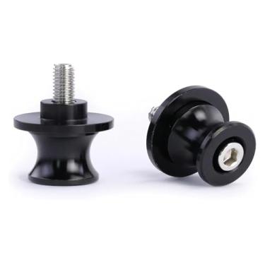 Imagem de BYYINGSUS Carretéis de braço oscilante de motocicleta M8X1,25 de 8 mm, parafuso de suporte CNC compatível com Ninja 400 ZX-10R Z400 Z650 Z900 Z1000 (M8 preto 1 par)