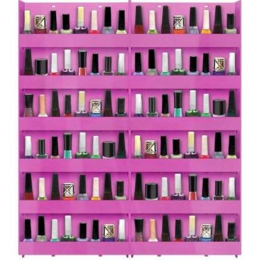 Imagem de Expositor de Parede Para Esmaltes 12 bandejas - Pink - SANTA CLARA
