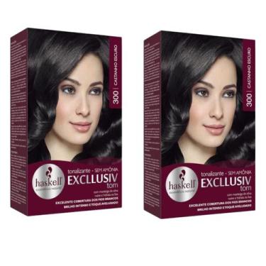 Imagem de Kit 2 TONALIZANTE HASKELL 300 CASTANHO ESCURO