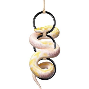Imagem de Anéis de escalada de cobra para bola Python - acessórios de gabinete - decoração de habitat de répteis, galhos de escalada e roupa de cama para píton de bola, para brinquedos de anel de realce de