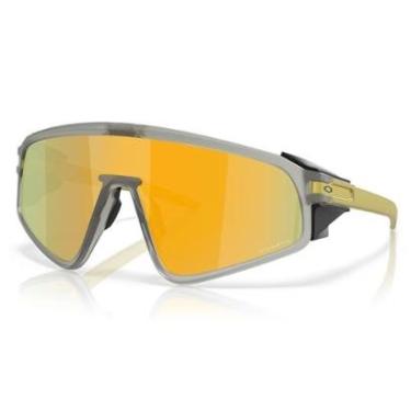 Imagem de Óculos de Sol Oakley Latch Panel Matte Grey Ink Prizm 24K-Masculino