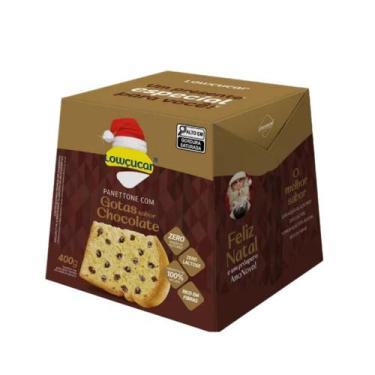 Imagem de Panettone Diet Com Gotas De Chocolate Zero Lactose - Lowçucar 400g