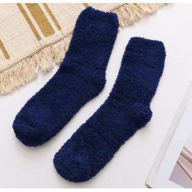 Imagem de Meia Felpuda Longa Cano Alto Inverno Frio extremo Neve tamanho único u