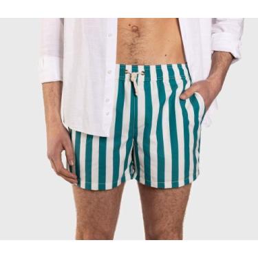 Imagem de Bermuda verde c/ branco masculina malwee