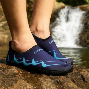 Imagem de Sapatilha Náutica Híbrida Neoprene Leve para Praia Cachoeira Pesca Tri