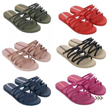 Imagem de Sandália Rasteirinha Slide Diversa Ipanema Original, Vermelho, 38