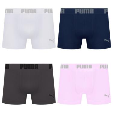 Imagem de Kit 4 Cuecas Puma Boxer Sem Costura Masculina