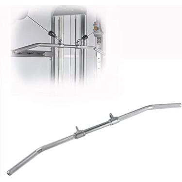Imagem de 48 Wide Lat Pulldown Bar Gancho Duplo, Acessório De Máquina De Cabo De Barra Reta, Acessório De Puxar Para Baixo De Fitness De Peso Para Equipamentos De Ginástica, 120cm
