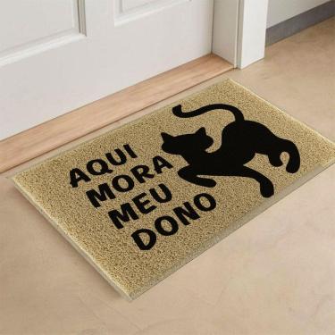 Imagem de Tapete Gato Aqui Mora Meu Dono 60x40Cm