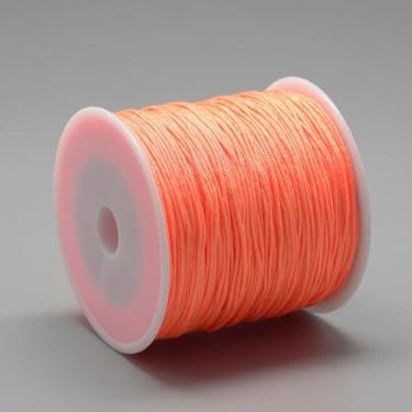 Imagem de 100 jardas/rolo 0,8 mm fios trançados de nylon cordão de nó chinês cordão de joias cordas para artesanato faça você mesmo Kumihimo pulseiras de macramê para fabricação de suprimentos