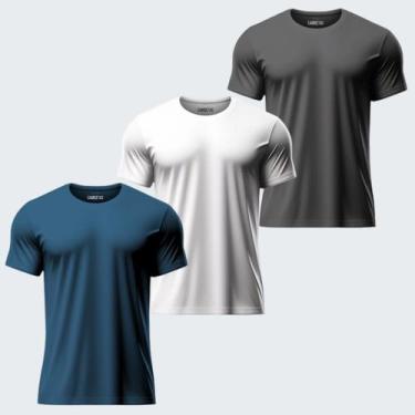 Imagem de Camiseta Masculina Básica Lisa Gola Redonda Dry Fit Premium - Camiseta