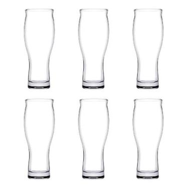Imagem de Jogo De 6 Copos Revival Para Cerveja Em Vidro Temperado 600 Ml - Pasab