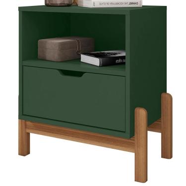 Imagem de Mesa De Cabeceira 1 Gaveta 004015 Verde Oliva