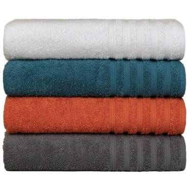 Imagem de Toalha de Banho Gigante, Kit 4 Toalha de Rosto Fio Penteado Maciez Extra, 44cm X 75cm(KIT 2)