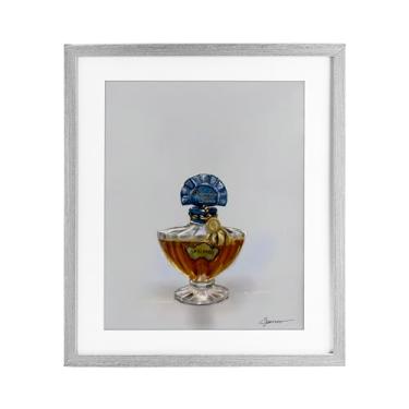 Imagem de Stupell Industries Frasco de perfume de luxo clássico com impressão emoldurada branca sob vidro, design de Mary Sparrow, 40 x 33