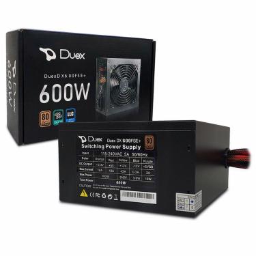 Imagem de Fonte 600w Atx Duex Dx 600wfse+, Bivolt Automático, 80 Plus Bronze, Pfc Ativo, Preto