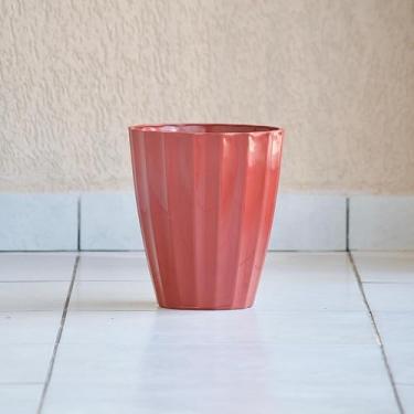 Imagem de Vaso de Plantas e Flores Decoração Sala Jardim Coluna Cacau Injetado 29x25 Liso Polido Luxo (Chocolate)