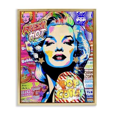 Imagem de Stupell Industries Arte de parede Marilyn Candy Pop Style Gray Floater Canvas Floater, design por Jess Stempel, 78 x 63 cm