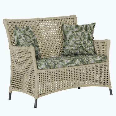 Imagem de 1 Sofá área Externa Igapó Alumínio Preta Corda Náutica E5 Rami