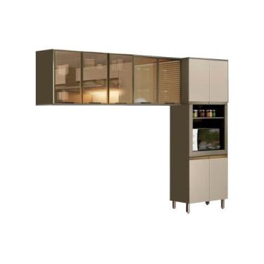 Imagem de Kit de Cozinha Modulada 3 Peças Connect (2 Armários + 1 Paneleiro) CPT
