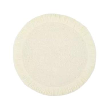 Imagem de Americano Redondo 38cm Sousplat Kit 2,4,6 Peças - Suplat de Mesa com Borda Desfiada Decorativo Elegante(CREME,2)