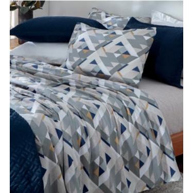 Imagem de Jogo de cama CASAL E QUEEN 100% ALGODÃO Essenciale 4 Peças (Casal, Geométrico 2)