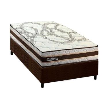 Imagem de Conjunto Box Solteiro: Colchão Espuma Paropas D45 Resiste Hotel + Base Crc Suede Brown (88x188)