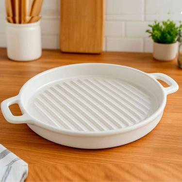 Imagem de Travessa Redonda Assadeira Petisqueira Servir Cerâmica 22cm