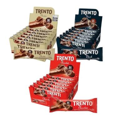 Imagem de Kit 48 Chocolates Trento de 29g Chocolate Dark e Avelã