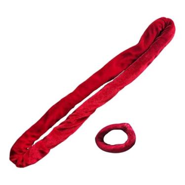 Imagem de Generic Laço de mão profissional multifuncional, prático e de alta resistência, com 40 cm de comprimento e pequeno círculo para circo pole dance, Vermelho
