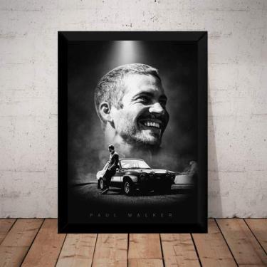 Imagem de Fanarte Quadro Paul Walker Velozes E Furiosos Arte Poster Moldurado