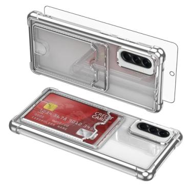 Imagem de Asuwish Capa de celular para celular Samsung Galaxy A56 5G com protetor de tela de vidro temperado e resistente à prova de choque híbrido suporte de cartão rígido acessórios A 56 56A LTE mulheres