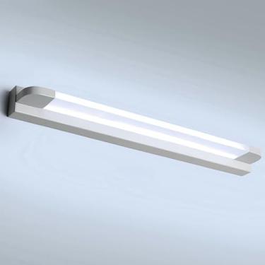 Imagem de Luminária de parede LED para banheiro, branca, com espelho frontal, IP44, para exibição de fotos, ideal para hotéis e restaurantes. Luminária de leitura moderna, à prova d'água, luz branca f