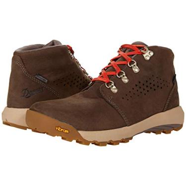 Imagem de Danner Inquire Chukka Bota feminina impermeável para caminhada 10 cm - couro de flor integral/camurça, palmilha OrthoLite, sola vibram para todos os terrenos, ferro/picante - 39 M