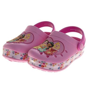 Imagem de Sandália de tamanco infantil infantil Frozen Minnie Mouse Lilo Stitch Pequena Sereia Moana Deslizantes Fechados com Alça Traseira Verão Praia Piscina Tamanhos 5-10 Criança 11-12 Criança Pequena, Rosa