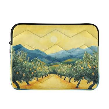 Imagem de Golden Grove Capa amarela para laptop de 33 a 33,3 cm, proteção abrangente, bolsa feminina para laptop