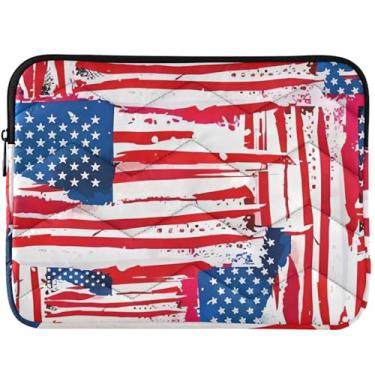 Imagem de Bolsa protetora personalizada para laptop com bandeira americana dos EUA para MacBook capa de 13 polegadas, acessórios de computador universal de 13 a 14 polegadas