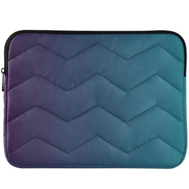 Imagem de Capa para laptop gradiente azul universal de 13 a 14 polegadas capa para laptop inchada para MacBook Pro 14