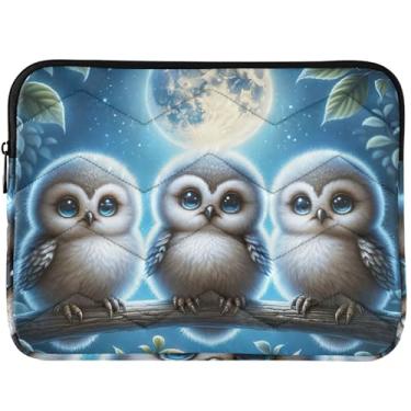 Imagem de Capa para notebook personalizada com corujas florais fofas e fofas universais para laptop de 13 a 14 polegadas, capas e capas para MacBook Air de 13 polegadas