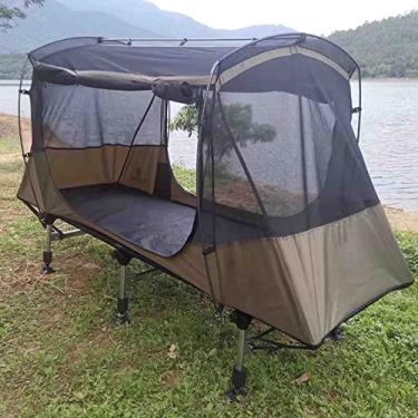 Imagem de Berço de acampamento fora do chão, barraca para cama de barraca para uso sozinho, fácil de configurar para viagens ao ar livre, pesca