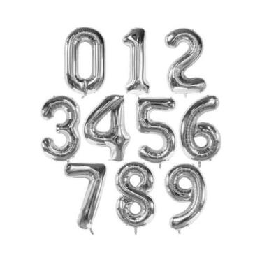 Imagem de Balões De Aniversário De Folha De 40 Polegadas 0-9 Balões De Número Co