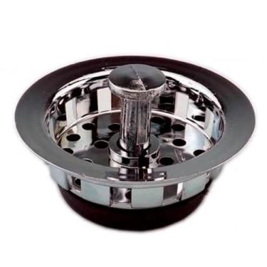 Imagem de Cestinha Para Válvula Americana De Pia – Material ABS Cromado – Filtro De Resíduos Para Cozinha E Área De Serviço