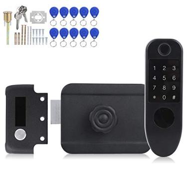 Imagem de Dioche Bloqueio Antifurto de 125 KHZ Controle de Acesso Inteligente Com Senha de Impressão Digital Chave do Cartão Fiação Elétrica Integrada de Fechadura de Porta para Apartamento