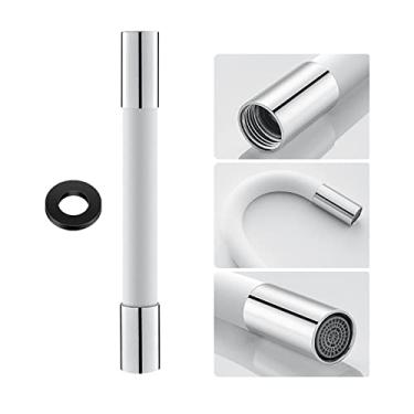 Imagem de Mangueira de extensão sprayer torneira flexível 360 graus com junta estanque Bubbler Tubo silicone alta pressão para cozinha residencial banheiro rest